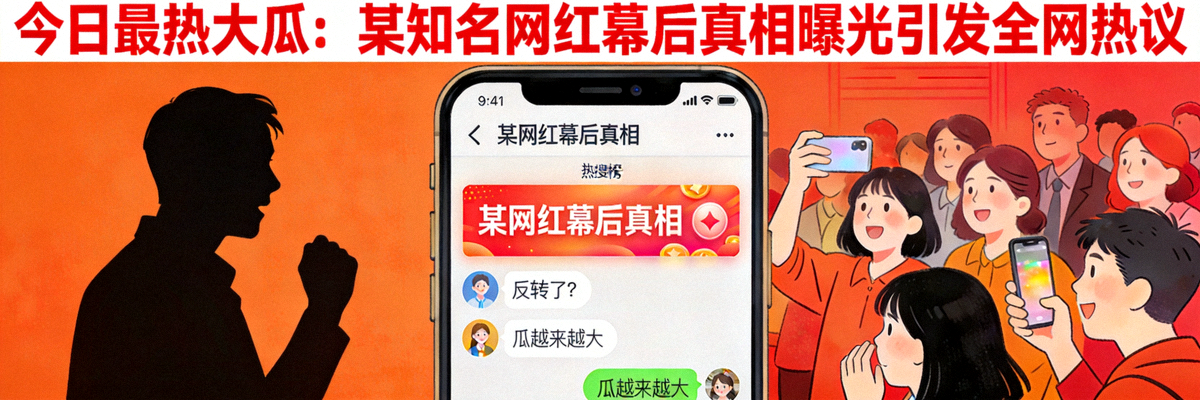 今日最热大瓜：某知名网红幕后真相曝光引发全网热议